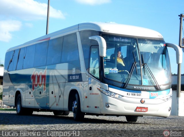 Auto Viação 1001 RJ 108.261 na cidade de Campos dos Goytacazes, Rio de Janeiro, Brasil, por Lucas  Ribeiro. Número da foto: #423682.