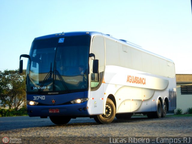 Viação Águia Branca 31740 na cidade de Campos dos Goytacazes, Rio de Janeiro, Brasil, por Lucas  Ribeiro. Número da foto: #424632.