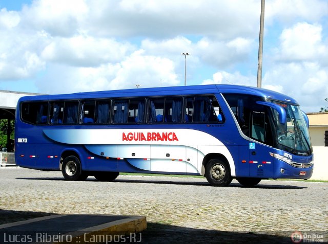Viação Águia Branca 18170 na cidade de Campos dos Goytacazes, Rio de Janeiro, Brasil, por Lucas  Ribeiro. Número da foto: #424623.