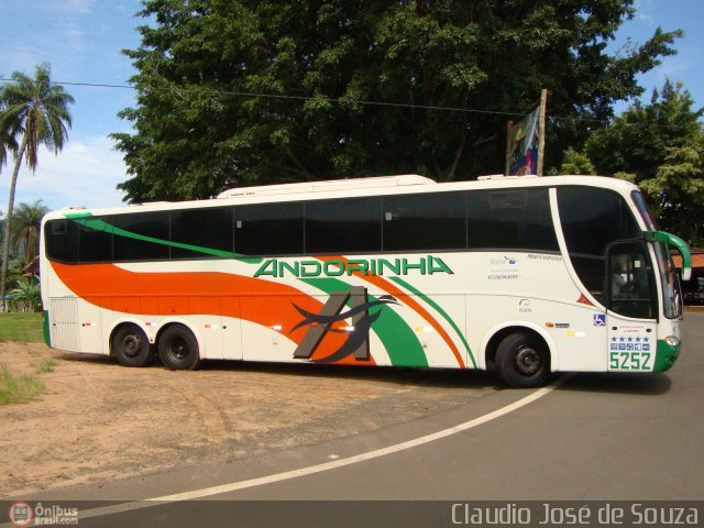 Empresa de Transportes Andorinha 5252 na cidade de Brotas, São Paulo, Brasil, por Claudio José de Souza. ID da foto: 426257.