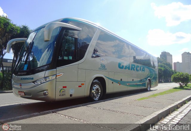 Viação Garcia 7616 na cidade de Curitiba, Paraná, Brasil, por Lucas Gabriel. ID da foto: 426908.