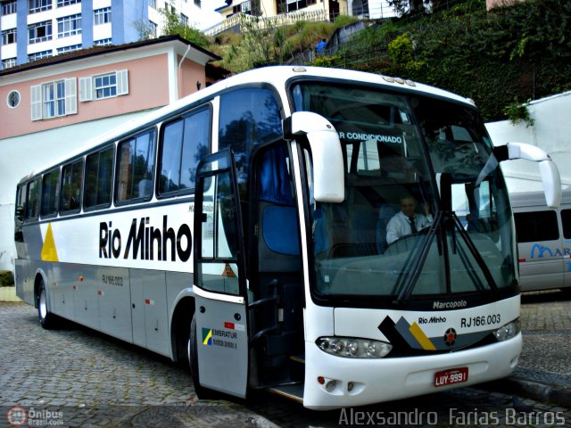 Transturismo Rio Minho RJ 166.003 na cidade de Petrópolis, Rio de Janeiro, Brasil, por Alexsandro  Farias Barros. Número da foto: #432077.