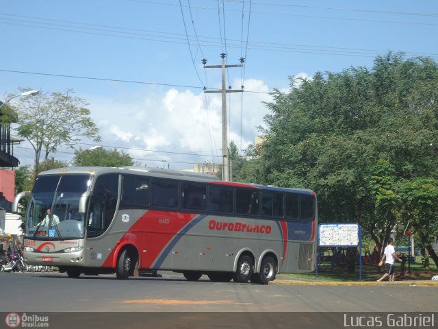 Viação Ouro Branco 15483 na cidade de Telêmaco Borba, Paraná, Brasil, por Lucas Gabriel. Número da foto: #432043.