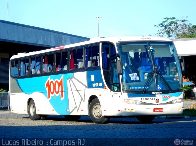 Auto Viação 1001 RJ 108.543 na cidade de Campos dos Goytacazes, Rio de Janeiro, Brasil, por Lucas  Ribeiro. ID da foto: 431976.