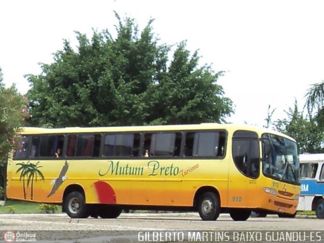 Viação Mutum Preto 910 na cidade de Baixo Guandu, Espírito Santo, Brasil, por Gilberto Martins. Número da foto: #432941.