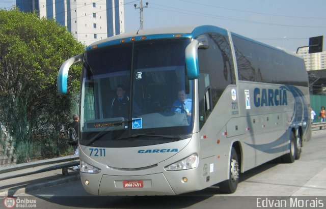 Viação Garcia 7211 na cidade de São Paulo, São Paulo, Brasil, por Edvan Morais. Número da foto: #434376.