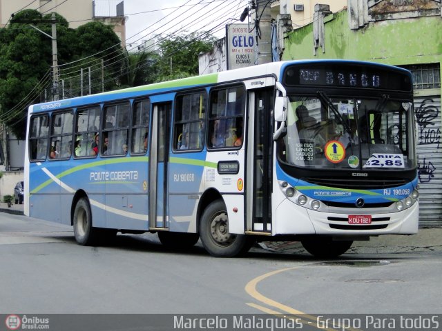 Viação Ponte Coberta RJ 190.058 na cidade de Nova Iguaçu, Rio de Janeiro, Brasil, por Marcelo Malaquias - Grupo Para Todos. Número da foto: #435800.