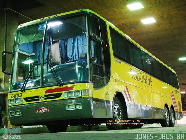Viação Itapemirim 6833 na cidade de Belo Horizonte, Minas Gerais, Brasil, por Jones Bh. Número da foto: #435369.