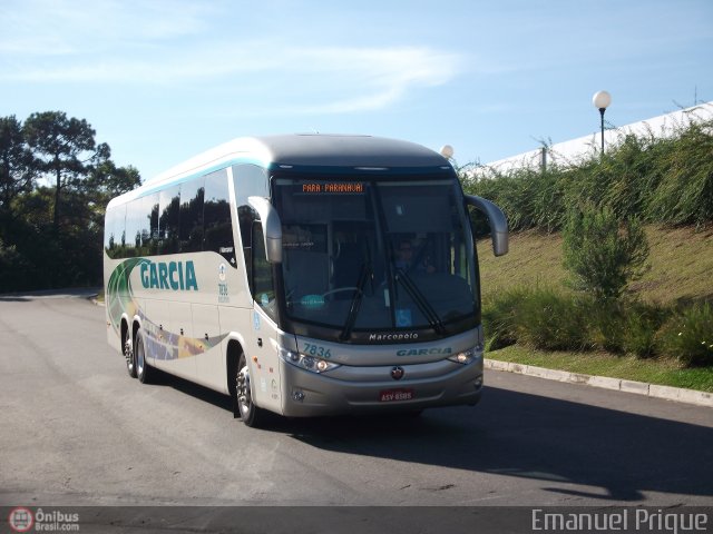 Viação Garcia 7836 na cidade de Ponta Grossa, Paraná, Brasil, por Emanuel Prique. Número da foto: #437281.