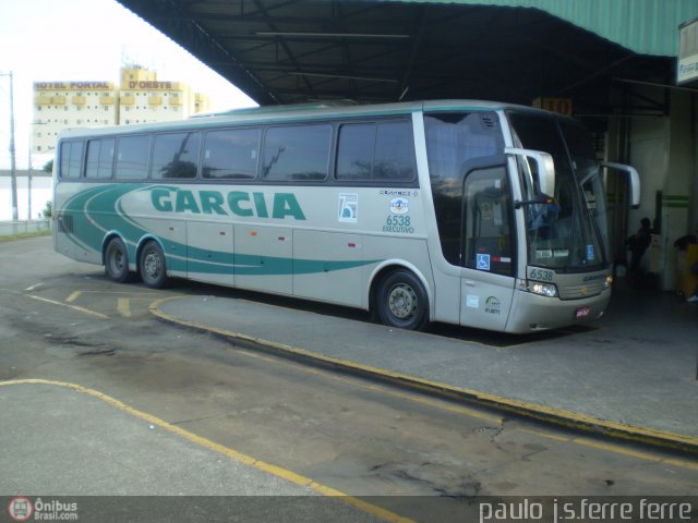 Viação Garcia 6538 na cidade de Presidente Prudente, São Paulo, Brasil, por Paulo J. S. Ferre. Número da foto: #405610.