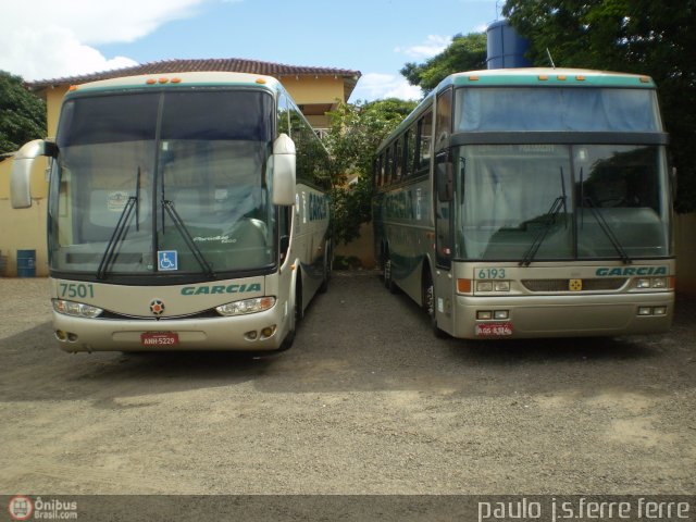 Viação Garcia 6193 na cidade de Paranacity, Paraná, Brasil, por Paulo J. S. Ferre. Número da foto: #405634.