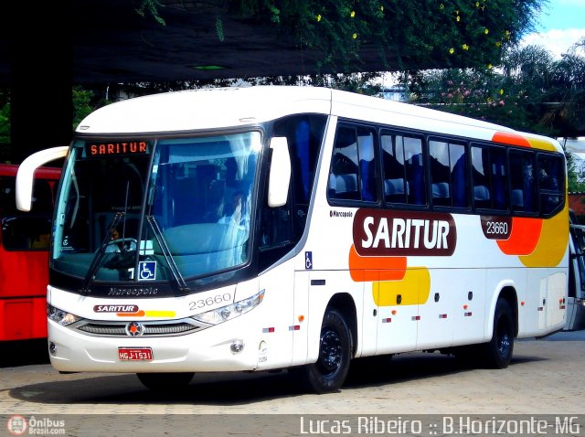Saritur - Santa Rita Transporte Urbano e Rodoviário 23660 na cidade de Belo Horizonte, Minas Gerais, Brasil, por Lucas  Ribeiro. Número da foto: #407701.