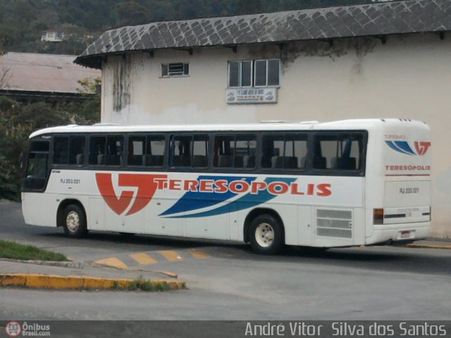 Viação Teresópolis RJ 203.021 na cidade de Teresópolis, Rio de Janeiro, Brasil, por André Vitor  Silva dos Santos. Número da foto: #408664.