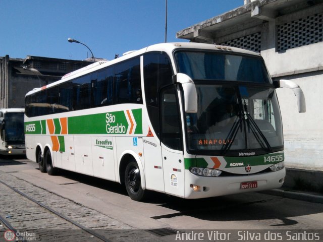 Cia. São Geraldo de Viação 14655 na cidade de Rio de Janeiro, Rio de Janeiro, Brasil, por André Vitor  Silva dos Santos. ID da foto: 408691.