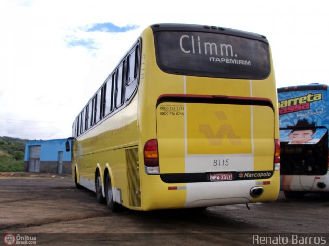 Viação Itapemirim 8115 na cidade de Panelas, Pernambuco, Brasil, por Renato Barros. ID da foto: 409997.