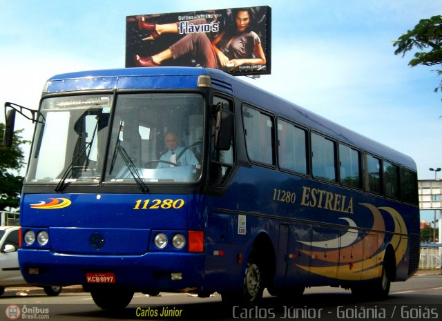 Viação Estrela 11280 na cidade de Goiânia, Goiás, Brasil, por Carlos Júnior. Número da foto: #409999.