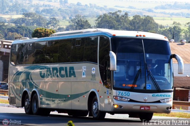 Viação Garcia 7650 na cidade de Ourinhos, São Paulo, Brasil, por Francisco Ivano. ID da foto: 448711.