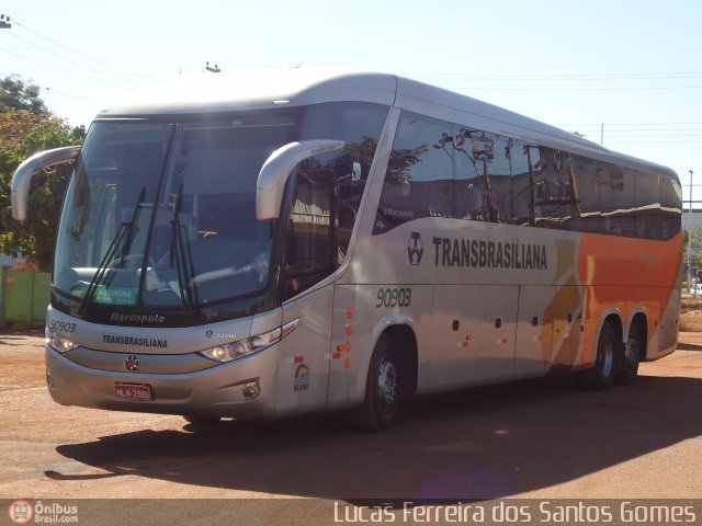 Transbrasiliana Transportes e Turismo 90903 na cidade de Palmas, Tocantins, Brasil, por Lucas Ferreira dos Santos Gomes. ID da foto: 449852.