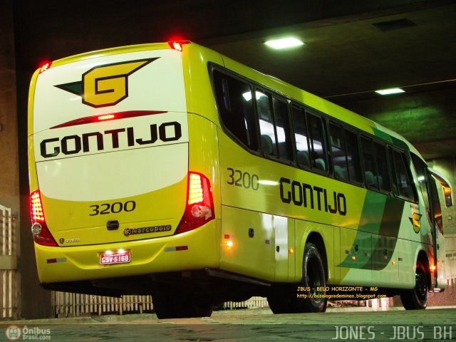 Empresa Gontijo de Transportes 3200 na cidade de Belo Horizonte, Minas Gerais, Brasil, por Jones Bh. ID da foto: 448991.