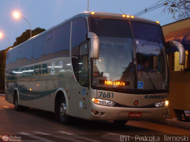 Viação Garcia 7681 na cidade de Maringá, Paraná, Brasil, por Pedroka Ternoski. ID da foto: 451567.