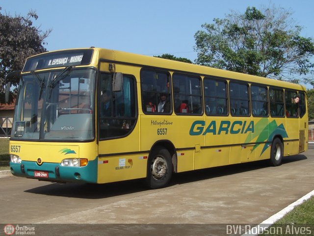 Viação Garcia 6557 na cidade de Maringá, Paraná, Brasil, por Robson Alves. ID da foto: 451891.