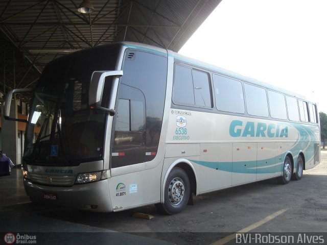 Viação Garcia 6538 na cidade de Paranavaí, Paraná, Brasil, por Robson Alves. ID da foto: 451867.