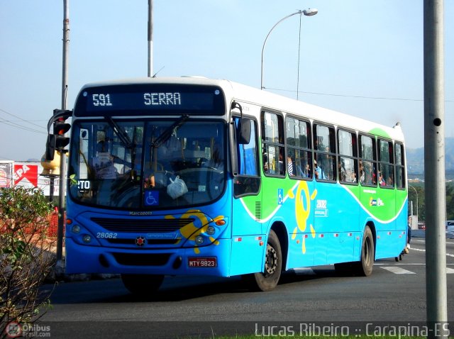Metropolitana Transportes e Serviços 28082 na cidade de Serra, Espírito Santo, Brasil, por Lucas  Ribeiro. Número da foto: #454852.