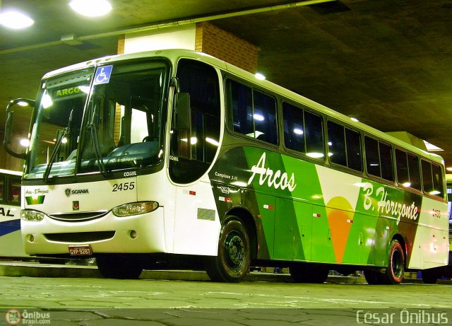 Viação Arcos 2455 na cidade de Belo Horizonte, Minas Gerais, Brasil, por César Ônibus. ID da foto: 456904.