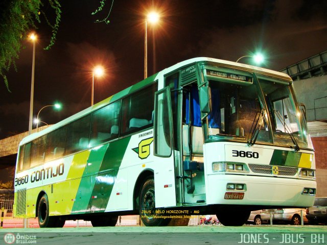 Empresa Gontijo de Transportes 3860 na cidade de Belo Horizonte, Minas Gerais, Brasil, por Jones Bh. ID da foto: 458170.