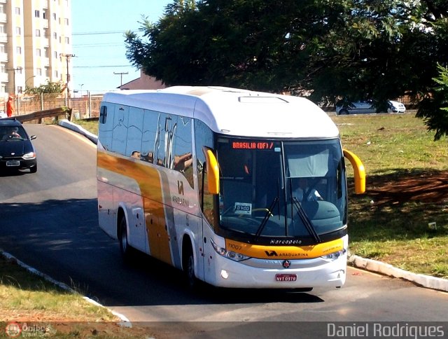 Viação Araguarina 11007 na cidade de Brasília, Distrito Federal, Brasil, por Daniel Rodrigues. Número da foto: #458152.