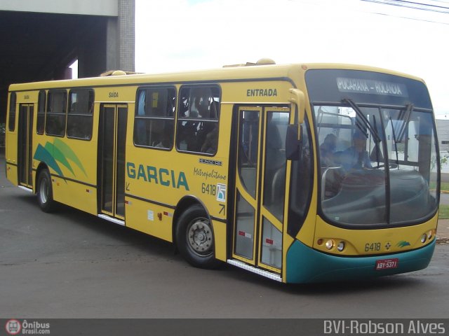 Viação Garcia 6418 na cidade de Apucarana, Paraná, Brasil, por Robson Alves. ID da foto: 464959.