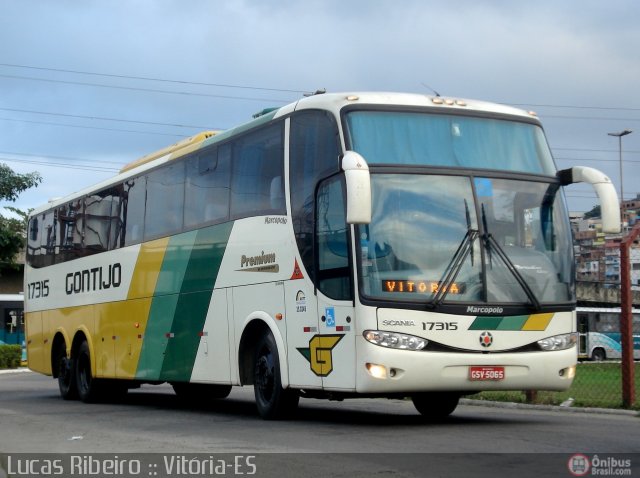 Empresa Gontijo de Transportes 17315 na cidade de Vitória, Espírito Santo, Brasil, por Lucas  Ribeiro. Número da foto: #464991.