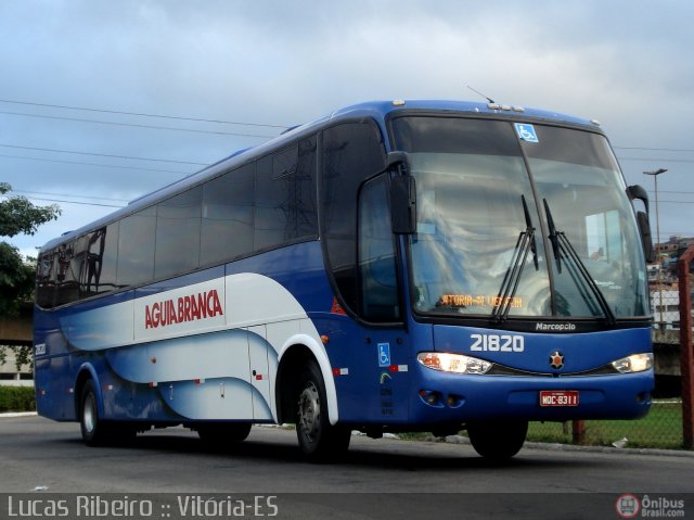 Viação Águia Branca 21820 na cidade de Vitória, Espírito Santo, Brasil, por Lucas  Ribeiro. ID da foto: 467215.