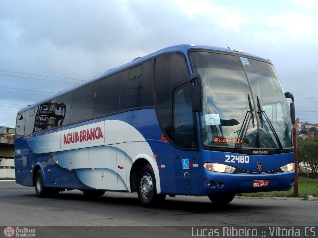 Viação Águia Branca 22480 na cidade de Vitória, Espírito Santo, Brasil, por Lucas  Ribeiro. Número da foto: #467211.