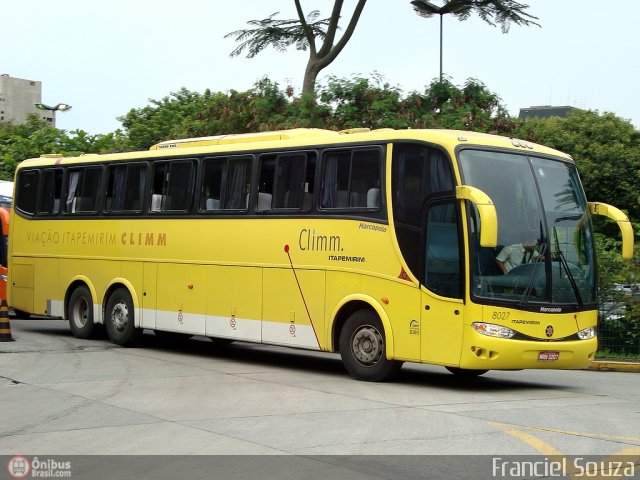 Viação Itapemirim 8027 na cidade de São Paulo, São Paulo, Brasil, por Franciel Souza. ID da foto: 470435.