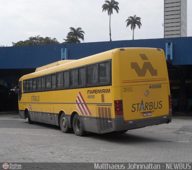 Viação Itapemirim 40055 na cidade de Santos, São Paulo, Brasil, por Matthaeus Johnnattan Avelino. ID da foto: 440498.