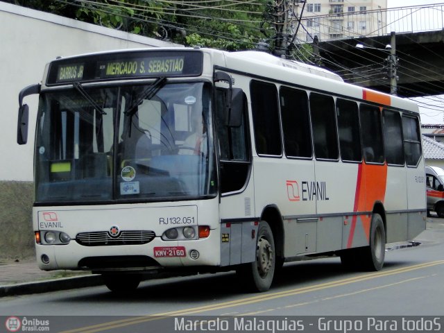 Evanil Transportes e Turismo RJ 132.051 na cidade de Nova Iguaçu, Rio de Janeiro, Brasil, por Marcelo Malaquias - Grupo Para Todos. Número da foto: #440120.