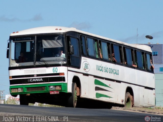 Viação São Gonçalo 60 na cidade de Teresina, Piauí, Brasil, por João Victor. Número da foto: #472323.