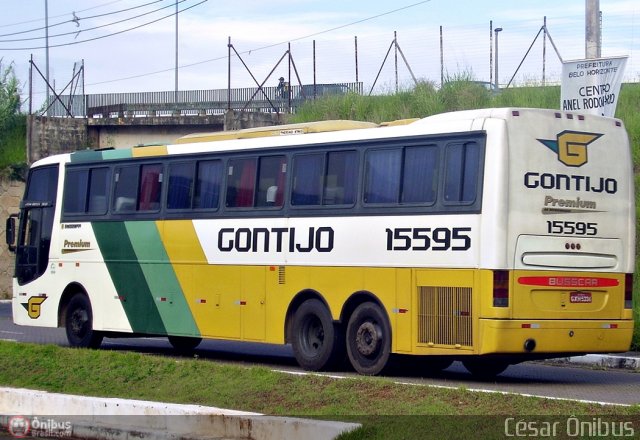 Empresa Gontijo de Transportes 15595 na cidade de Belo Horizonte, Minas Gerais, Brasil, por César Ônibus. ID da foto: 473548.