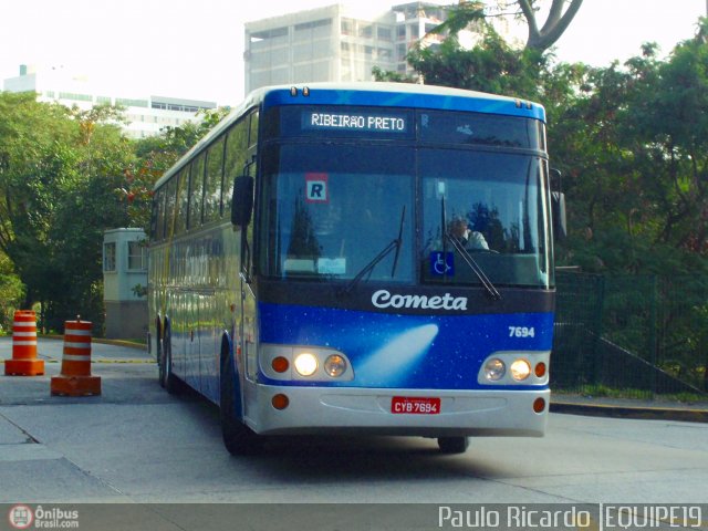 Viação Cometa 7694 na cidade de São Paulo, São Paulo, Brasil, por Paulo Ricardo. ID da foto: 486603.