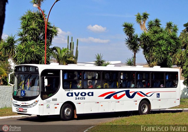 AVOA - Auto Viação Ourinhos Assis 34125 na cidade de Ourinhos, São Paulo, Brasil, por Francisco Ivano. ID da foto: 486704.