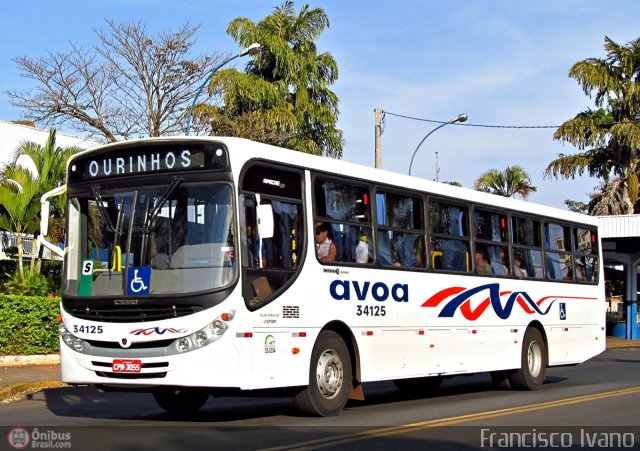 AVOA - Auto Viação Ourinhos Assis 34125 na cidade de Assis, São Paulo, Brasil, por Francisco Ivano. Número da foto: #488508.