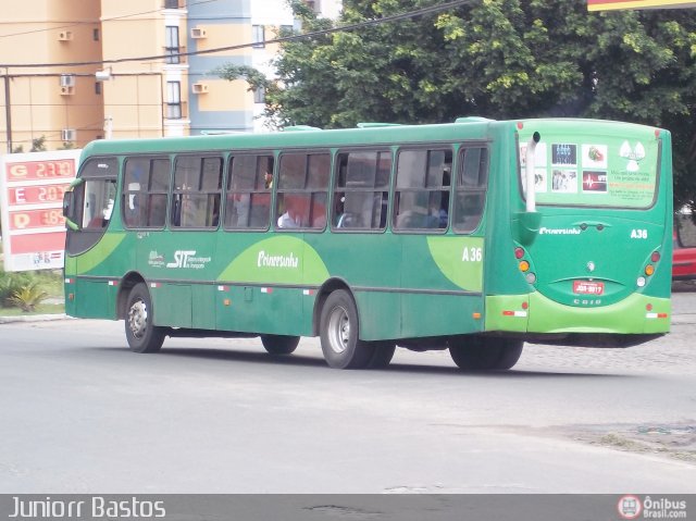 Viação Princesinha do Sertão A36 na cidade de Feira de Santana, Bahia, Brasil, por Juniorr Bastos. ID da foto: 489990.