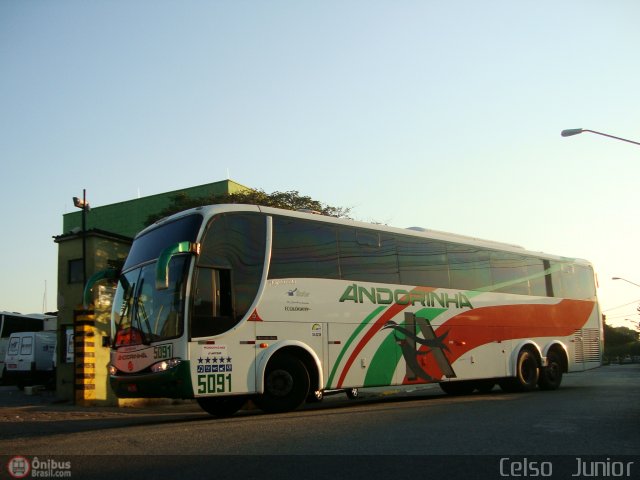 Empresa de Transportes Andorinha 5091 na cidade de São Paulo, São Paulo, Brasil, por Celso  Junior. Número da foto: #492238.