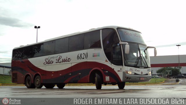 Expresso São Luiz 6820 na cidade de Goiânia, Goiás, Brasil, por Roger Emtram & Lara Busologa. Número da foto: #492792.