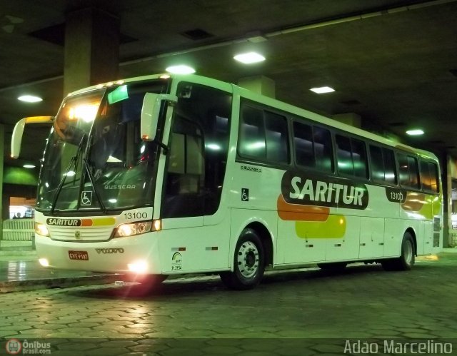 Saritur - Santa Rita Transporte Urbano e Rodoviário 13100 na cidade de Belo Horizonte, Minas Gerais, Brasil, por Adão Raimundo Marcelino. ID da foto: 496579.