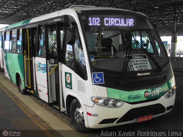 Viação Piracicabana Santos 5119 na cidade de Santos, São Paulo, Brasil, por Adam Xavier Rodrigues Lima. Número da foto: #495817.