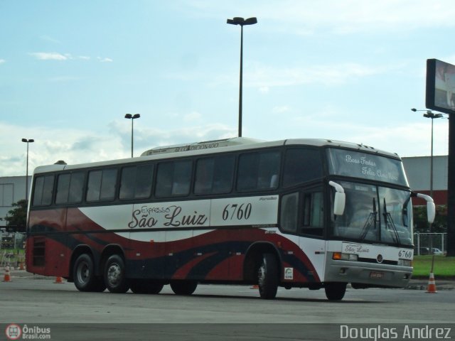 Expresso São Luiz 6760 na cidade de Goiânia, Goiás, Brasil, por Douglas Andrez. Número da foto: #496732.