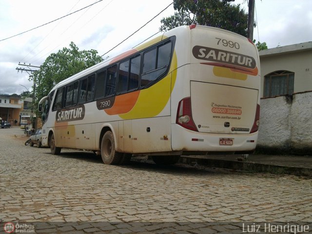Saritur - Santa Rita Transporte Urbano e Rodoviário 7990 na cidade de Piedade dos Gerais, Minas Gerais, Brasil, por Luiz Henrique Campos. Número da foto: #497666.