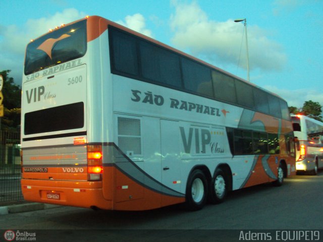 Viação São Raphael 5600 na cidade de São Paulo, São Paulo, Brasil, por Adems  Equipe 19. Número da foto: #497402.